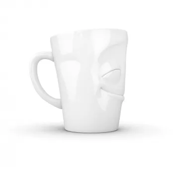 FIFTYEIGHT PRODUCTS T018301 Λευκή κούπα με λαβή Amused 350 ml