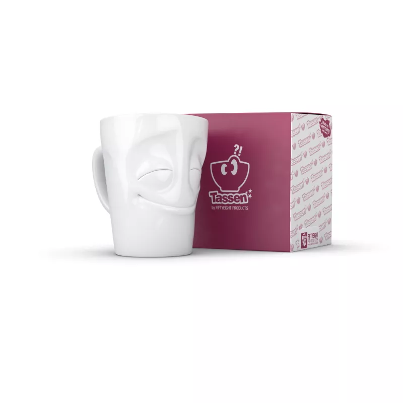 FIFTYEIGHT PRODUCTS T018301 Λευκή κούπα με λαβή Amused 350 ml