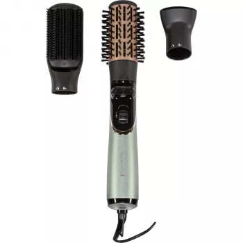 Remington AS 5860 Botanicals πιστολάκι styling θερμού αέρα με ιονική φροντίδα, 1200 W, βούρτσα μικτών τριχών 50mm, ακροφύσιο συγκέντρωσης, εξάρτημα όγκου ρίζας, κρύος αέρας, προηγμένη κεραμική επίστρωση με Aloe Vera, Jojoba & εκχύλισμα τριαντάφυλλου, μαύρο