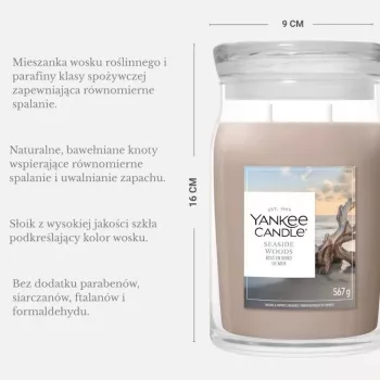 Yankee Candle Signature Seaside Woods αρωματικό κερί σε μεγάλο βάζο 567 g