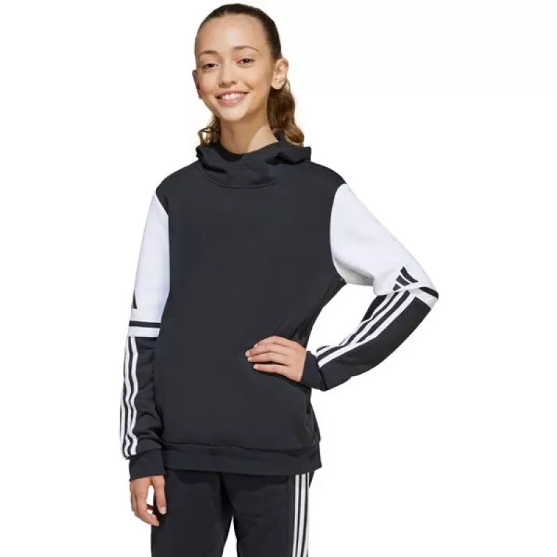 adidas Squadra 25 φούτερ με κουκούλα για παιδιά μαύρο 128cm
