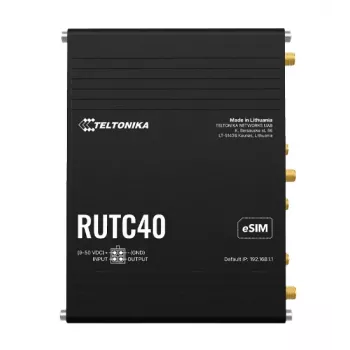 Teltonika Networks RUTC40 βιομηχανικός router 4G LTE Cat 6 Dual-Band Wi-Fi 5 Gigabit με Dual-SIM, GNSS, τροφοδοτικό UK