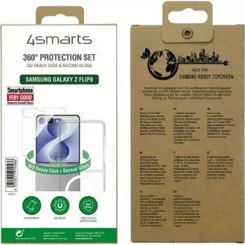 4smarts 360° σετ προστασίας για Samsung Galaxy Z Flip8 - Διαφανές