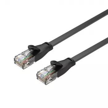 UNITEK Cat.6 UTP Επίπεδο καλώδιο 10m Μαύρο RJ45 Snagless Gigabit Ethernet