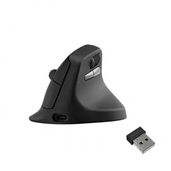 Keychron M5-A29 Κάθετο PixArt 3311 1K Μαύρο Εργονομικό Ασύρματο Gaming Ποντίκι