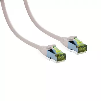 IT-BUDGET Cat.6A S/FTP LSZH καλώδιο patch, 0,5 m, λευκό, 10Gbps, PoE+, 600MHz, χαλκός