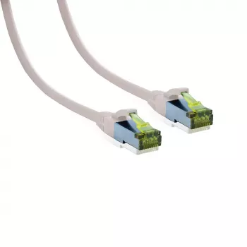 IT-BUDGET Cat.6A S/FTP LSZH καλώδιο patch, 0,5 m, λευκό, 10Gbps, PoE+, 600MHz, χαλκός