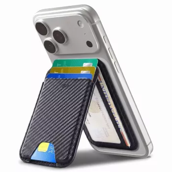ESR Classic RFID μαγνητικό wallet stand με MagSafe, Carbon Fiber Μαύρο