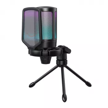 FIFINE A6V AMPLIGAME RGB USB πυκνωτικό μικρόφωνο Μαύρο