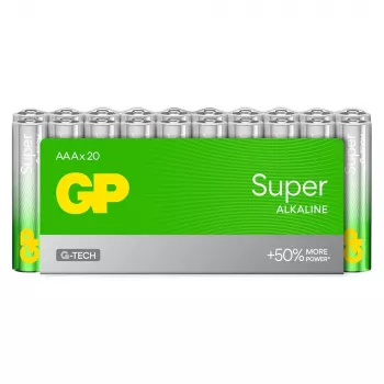 GP Super Alkaline AAA μπαταρίες LR03 συσκευασία 20 τεμ. G-TECH
