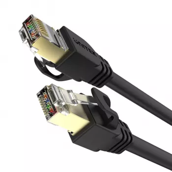 UNITEK Cat.7 S/FTP καλώδιο Ethernet patch 2,0 m, 10 Gbit/s, 600 MHz, επιχρυσωμένα βύσματα RJ45, Μαύρο