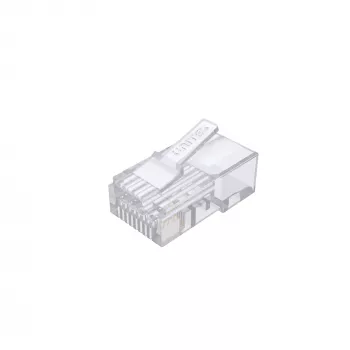 UNITEK Συσκευασία 100 τεμ. Cat.6 Pass-Through RJ45 Modular βύσματα (UTP, 23-26AWG, επιχρυσωμένες επαφές)