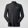 Berghaus 24/7 Tech Tee LS HZ Jet Black ανδρικό μακρυμάνικο μπλουζάκι με μισό φερμουάρ