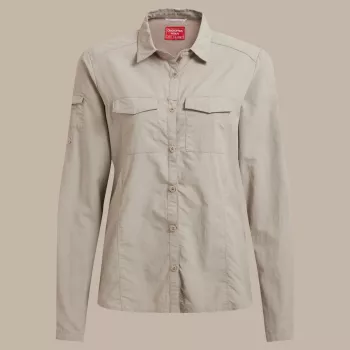 Craghoppers NosiLife Adventure LS Shirt III γυναικεία ταξιδιωτικό πουκάμισο - Soft Mushroom