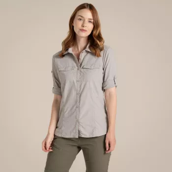Craghoppers NosiLife Adventure LS Shirt III γυναικεία ταξιδιωτικό πουκάμισο - Soft Mushroom