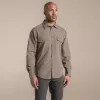 Craghoppers Kiwi II Ανδρικό πουκάμισο με μακρύ μανίκι Pebble XL
