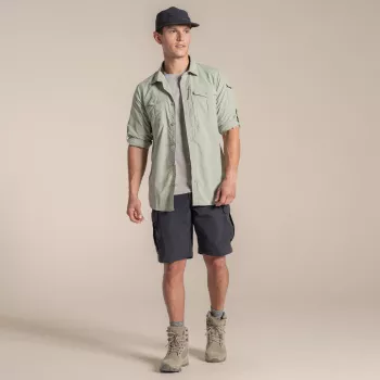 Craghoppers NosiLife Adventure LS Shirt III - Ανδρικό ταξιδιωτικό πουκάμισο, Bay Leaf, Medium