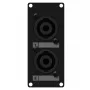 CAYMON CASY142/B Πάνελ rack 19 inch 1U με 2 υποδοχές Neutrik SpeakON NL4MP, Μαύρο