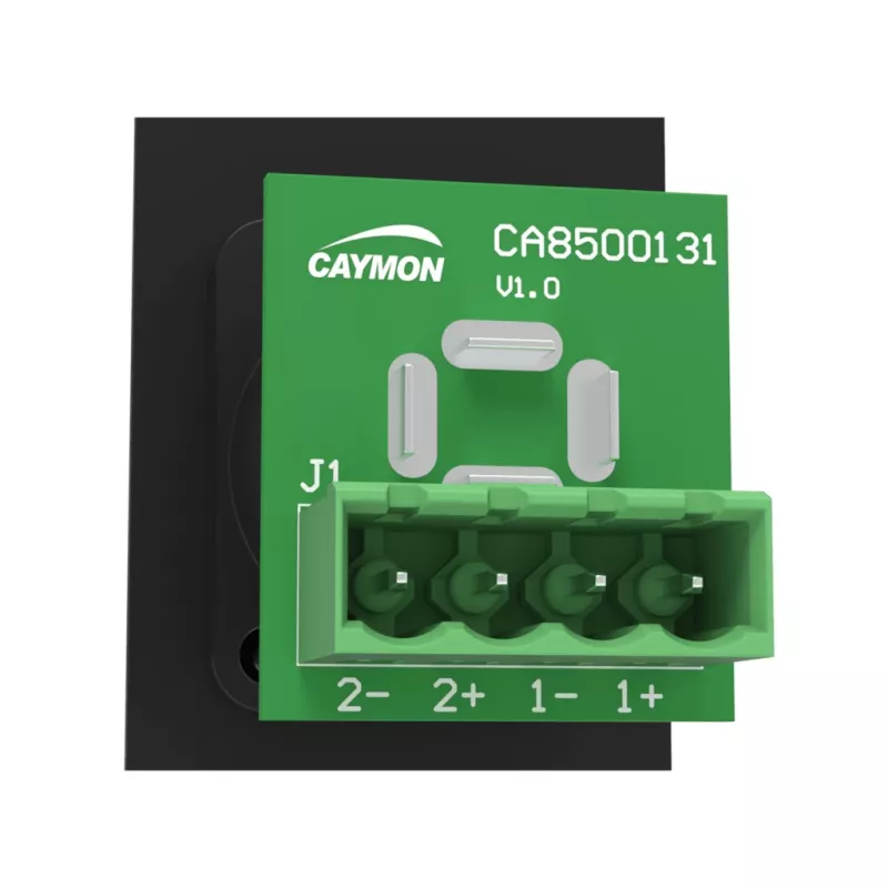 CAYMON CASY142/B Πάνελ rack 19 inch 1U με 2 υποδοχές Neutrik SpeakON NL4MP, Μαύρο