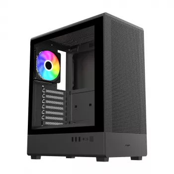 FSP/Fortron M221-BA Κουτί Mid-Tower, σκληρυμένο γυαλί, Μαύρο