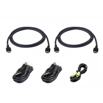 ATEN 2L-7D02UH21X5 Ultra High Speed Σετ Καλωδίων KVM - DisplayPort, USB, Audio, 5m, Μαύρο