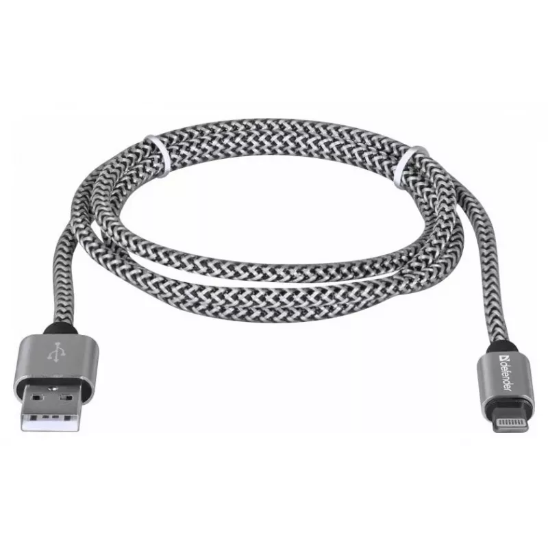 Defender Καλώδιο USB-A σε Lightning 1,0m 2,1A Λευκό