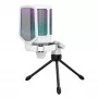 FIFINE A6V AMPLIGAME RGB στούντιο πυκνωτικό USB μικρόφωνο, καρδιοειδές, λευκό