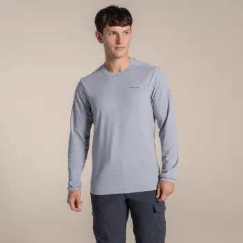 Craghoppers NosiLife Abel μπλούζα με μακρύ μανίκι - Soft Grey Marl, μέγεθος L