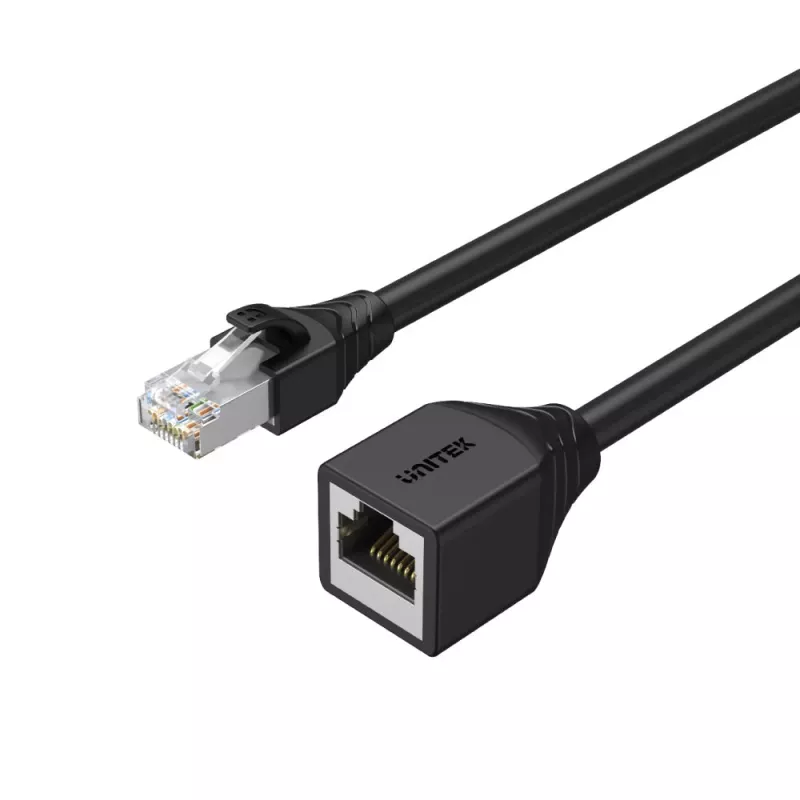 UNITEK Cat6 UTP RJ45 καλώδιο επέκτασης M-F 5m μαύρο