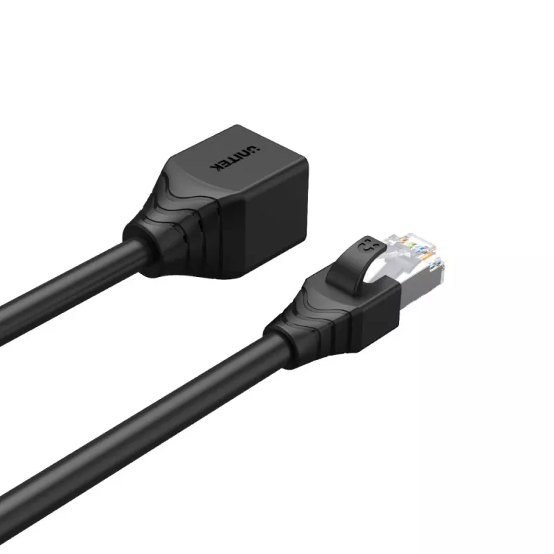 UNITEK Cat6 UTP RJ45 καλώδιο επέκτασης M-F 5m μαύρο