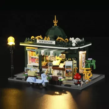 LUMIBRICKS F9023 ελεύθερος στατώ περιοδικών από χάλυβα, μαύρο με πούδρα βαφή, μονό τμήμα