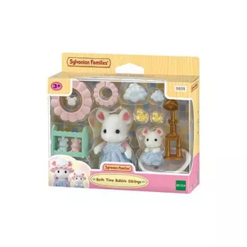 Sylvanian Families Marshmallow Mouse Σετ Παιχνιδιού για την Ώρα του Μπάνιου