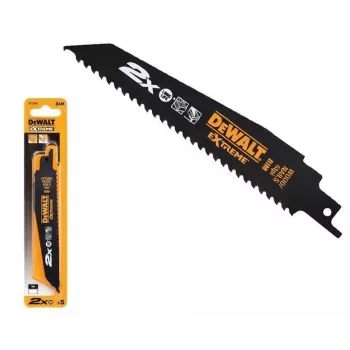 DEWALT DT2314L-QZ Extreme Bi-Metal Σετ Λεπίδων Παλινδρομικού Πριονιού, 5 τεμ., 152 mm, 6-14 TPI, Υποδοχή 1/2 inch Universal, για Ξύλο με Καρφιά, Μέταλλο, Πλαστικό