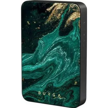 Burga Μαγνητικό Powerbank 5000 mAh Emerald Pool Gunmetal