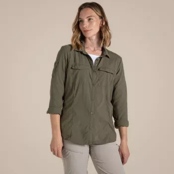 Craghoppers Γυναικείο NosiLife Adventure LS Shirt III - Wild Olive - L