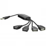 AKYGA AK-AD-13 USB 2.0 4-Port Hub, Μαύρο