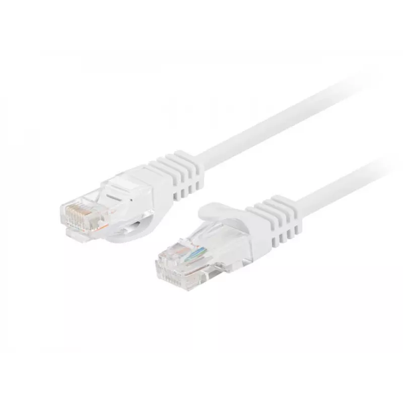 Lanberg PCU5-20CC-0100-W Συσκευασία 10 τεμ. Καλώδιο δικτύου Cat.5e UTP, 1m, Λευκό, Fluke Passed