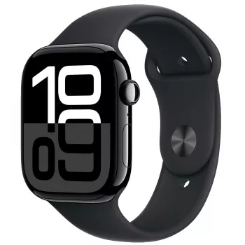 Apple Watch 10 LTE 46mm Θήκη αλουμινίου με Sport λουράκι Midnight - Midnight
