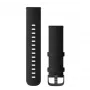 Garmin Quick Release Λουράκια (22 mm) Μαύρο δέρμα με βουρτσισμένο Slate hardware