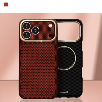 Evelatus Apple iPhone 18 Pro Carbon Premium Edition MagSafe θήκη βυσσινί