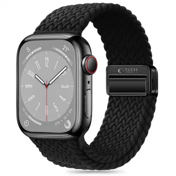 Tech-Protect Nylon Magnetic Loop Βραχιόλι για Apple Watch 8/9/10/11/SE/Ultra (44/45/46/49 mm) Μαύρο