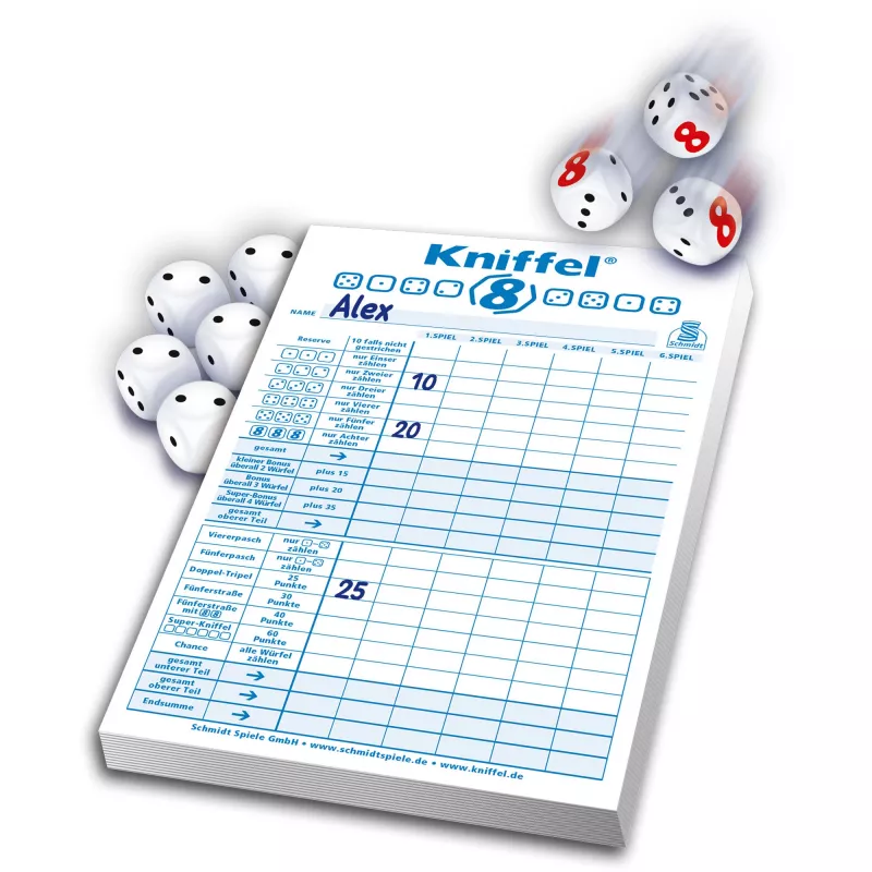 Schmidt Spiele Kniffel παιχνίδι με 8 ζάρια