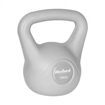 REBEL ACTIVE Kettlebell RBA-2322G-10, Bituminous Grey, 10 kg