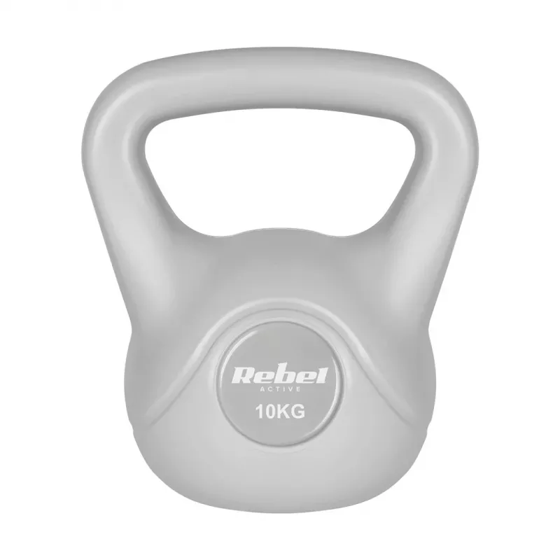 REBEL ACTIVE Kettlebell RBA-2322G-10, Bituminous Grey, 10 kg