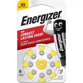 Energizer 10 (PR70) μπαταρίες ψευδαργύρου-αέρα για ακουστικά βαρηκοΐας, 1,45 V, συσκευασία 8 τεμ.