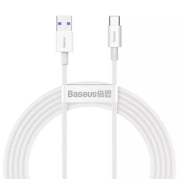 Baseus Superior Series Καλώδιο USB-A σε USB-C, 66W Γρήγορη Φόρτιση, 2m, Λευκό