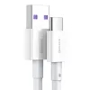 Baseus Superior Series Καλώδιο USB-A σε USB-C, 66W Γρήγορη Φόρτιση, 2m, Λευκό