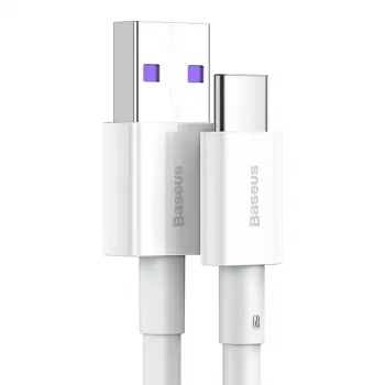 Baseus Superior Series Καλώδιο USB-A σε USB-C, 66W Γρήγορη Φόρτιση, 2m, Λευκό