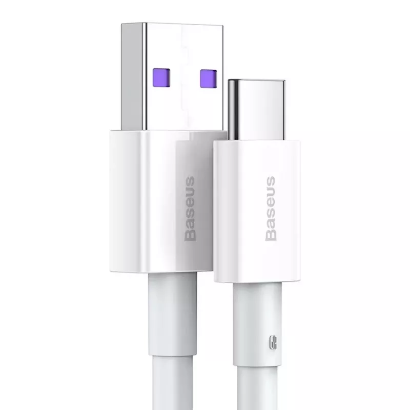 Baseus Superior Series Καλώδιο USB-A σε USB-C, 66W Γρήγορη Φόρτιση, 2m, Λευκό
