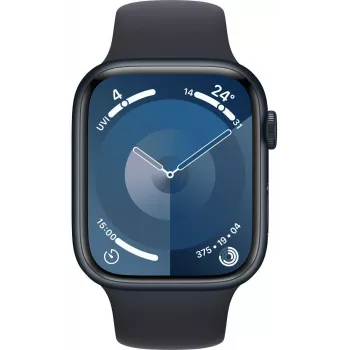 Apple Watch 9 GPS + Cellular 45mm, Μεσάνυχτα, Sport Band M/L (MRMD3ET/A)